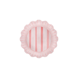 Cabana Stripe Melamine Salad Plate Set of 4 Coral Stripe