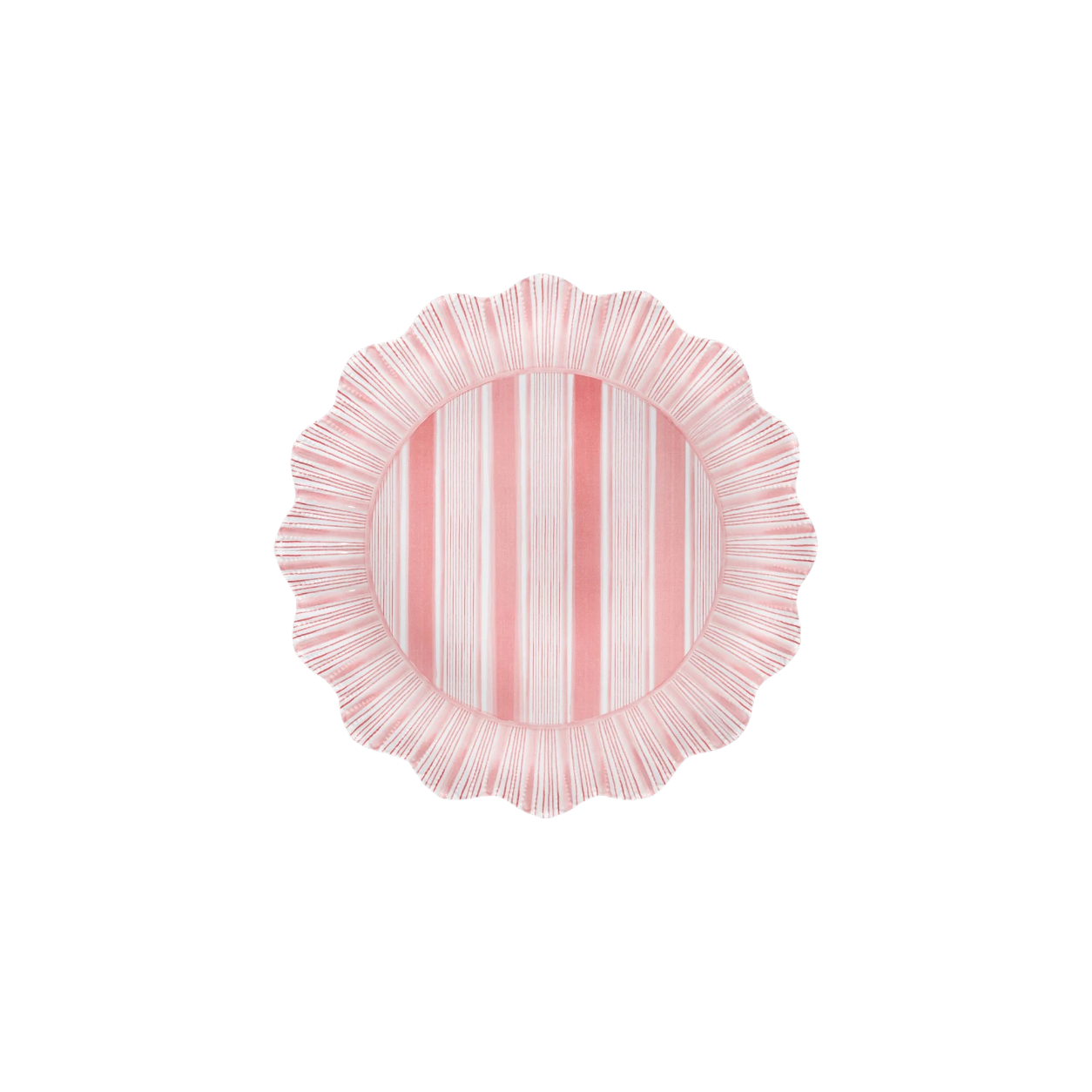 Cabana Stripe Melamine Salad Plate Set of 4 Coral Stripe