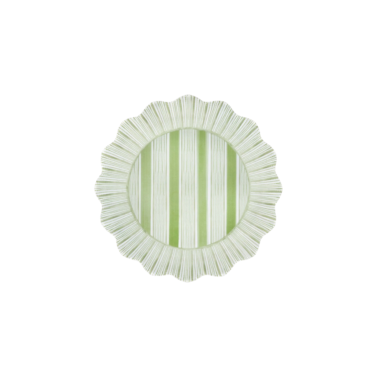 Cabana Stripe Melamine Dinner Plate Set of 4 Seagrass Stripe