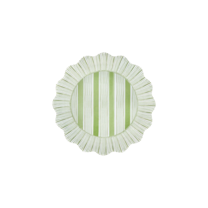 Cabana Stripe Melamine Dinner Plate Set of 4 Seagrass Stripe