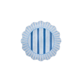 Cabana Stripe Melamine Dinner Plate Set of 4 Ocean Stripe
