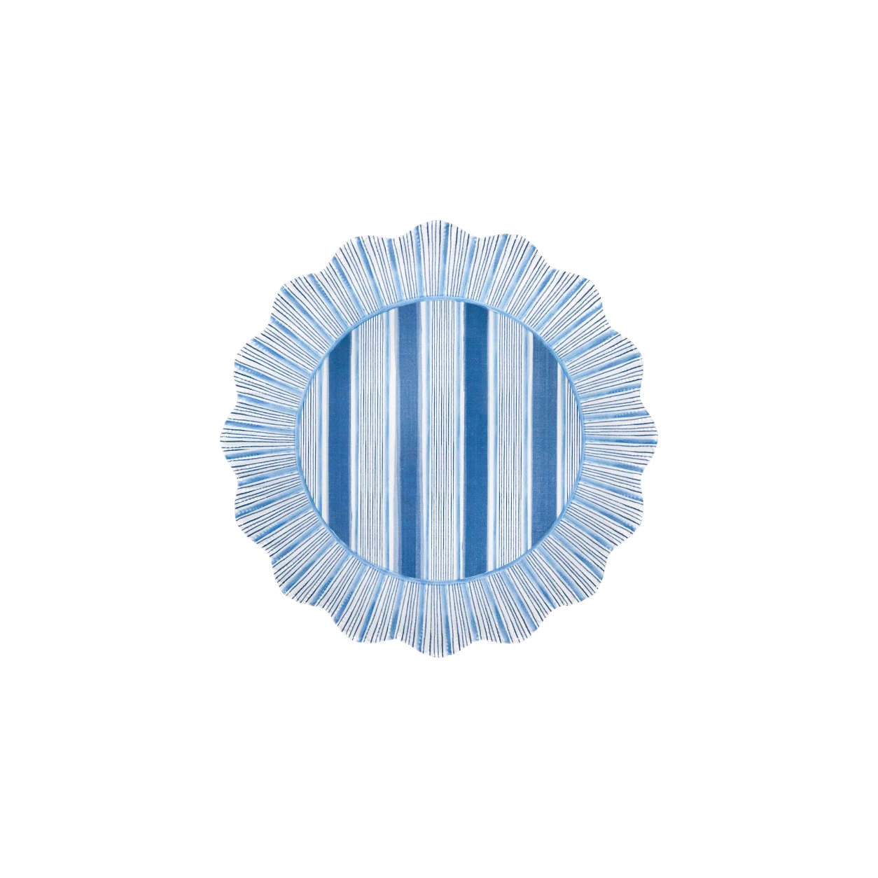 Cabana Stripe Melamine Salad Plate Set of 4 Ocean Stripe