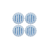 Cabana Stripe Melamine Dinner Plate Set of 4 Ocean Stripe