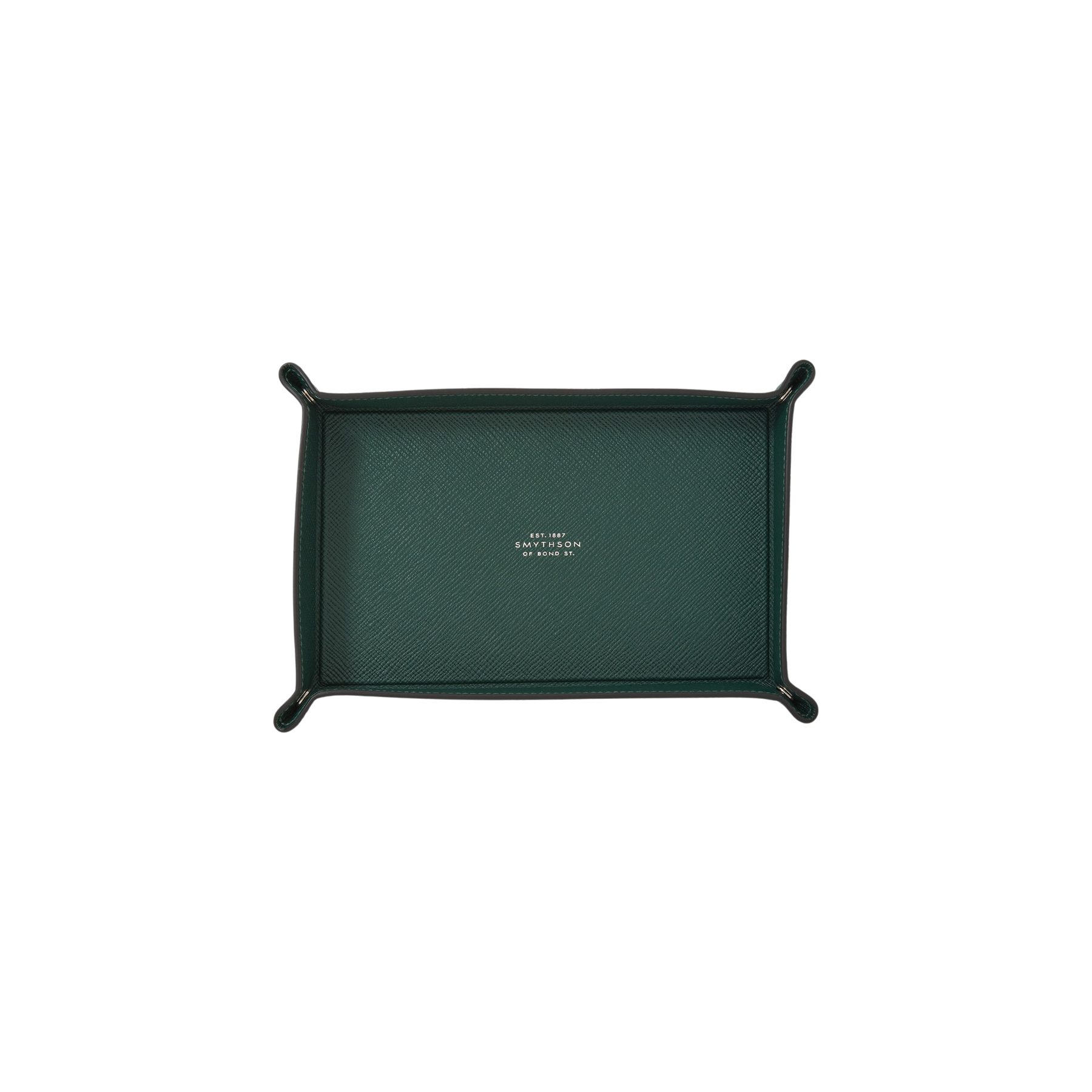 Leather Trinket Tray in Green