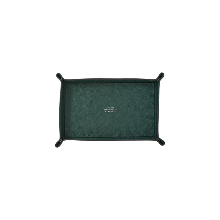 Leather Trinket Tray in Green