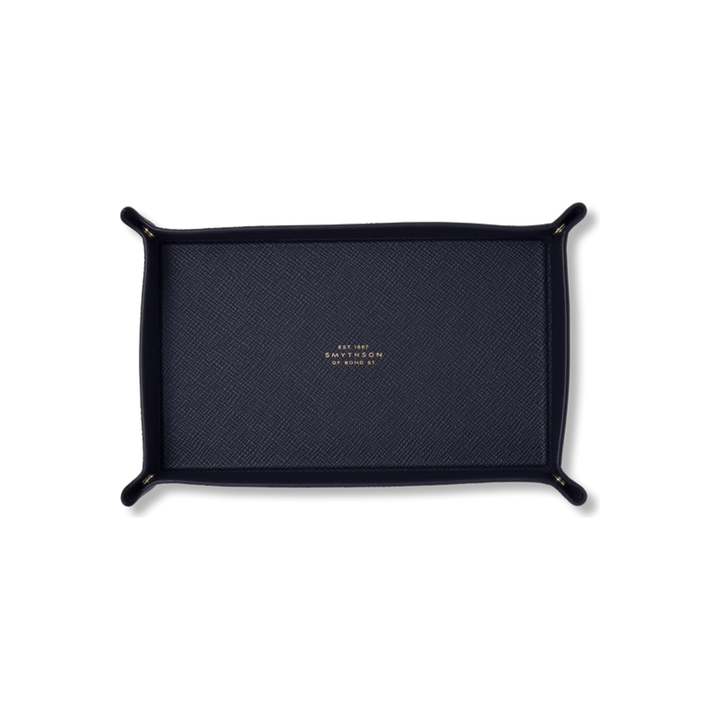 Leather Trinket Tray in Navy