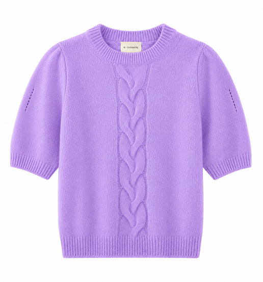 Jasmine Short Sleeve Sweater in Amarathine