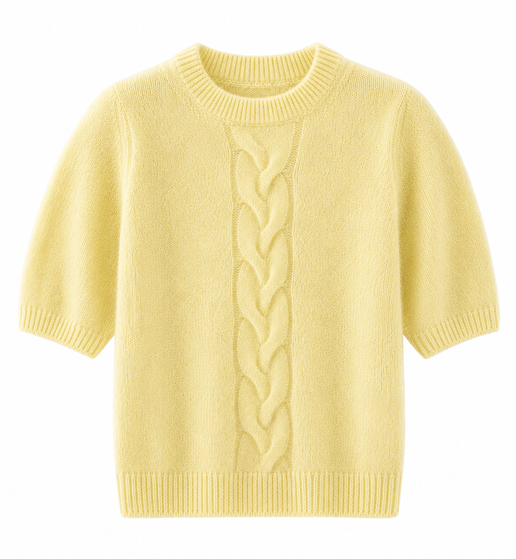 Jasmine Short Sleeve Sweater in Blonde