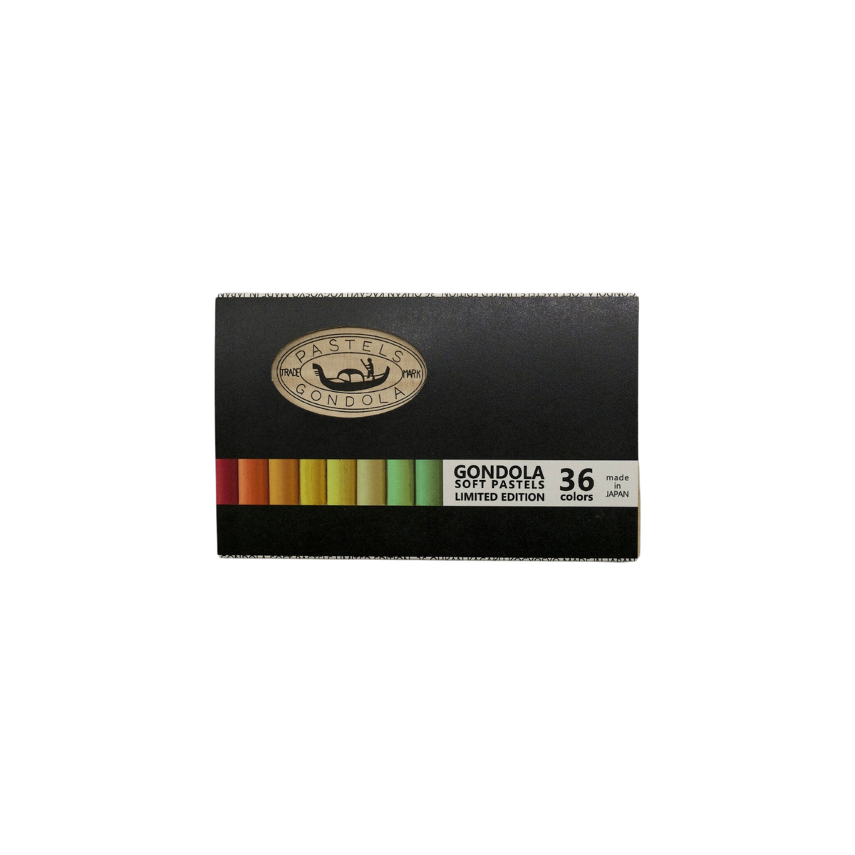 The Tiny Finch Gondola 36-color soft pastel set in a black cardboard sleeve, featuring a classic logo and color row.
