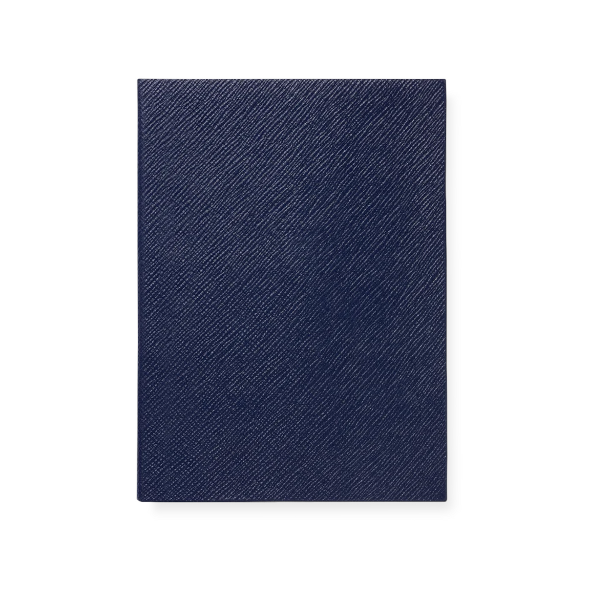 The Tiny Finch navy Soho notebook handcrafted in England from cross grain calf skin leather.