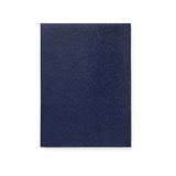 The Tiny Finch navy Soho notebook handcrafted in England from cross grain calf skin leather.