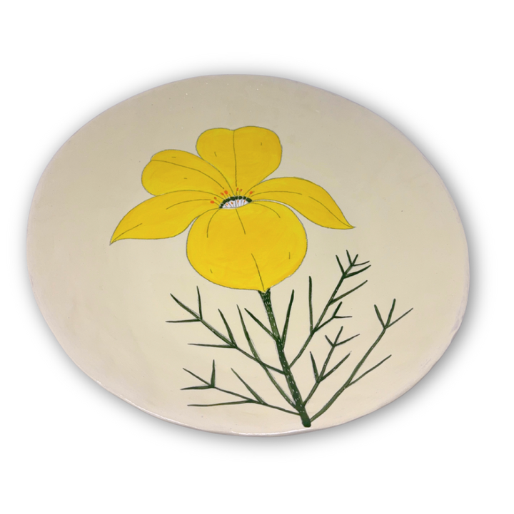 New Large Round Platter Flower Buttercup