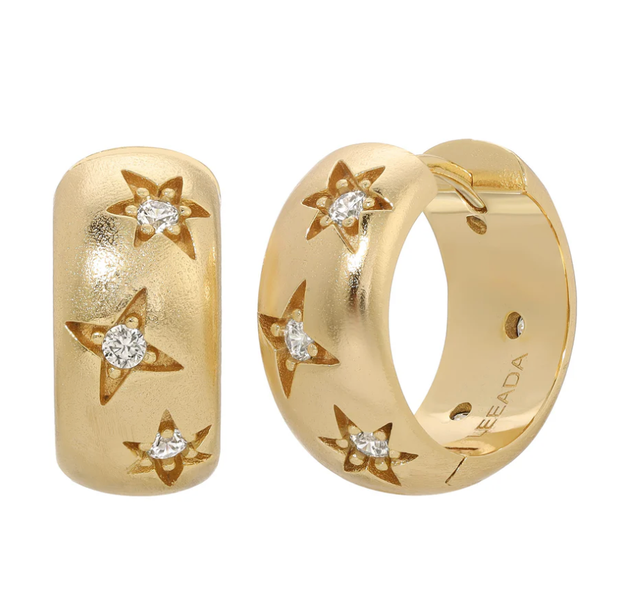 Earrings Thick Huggies Stars