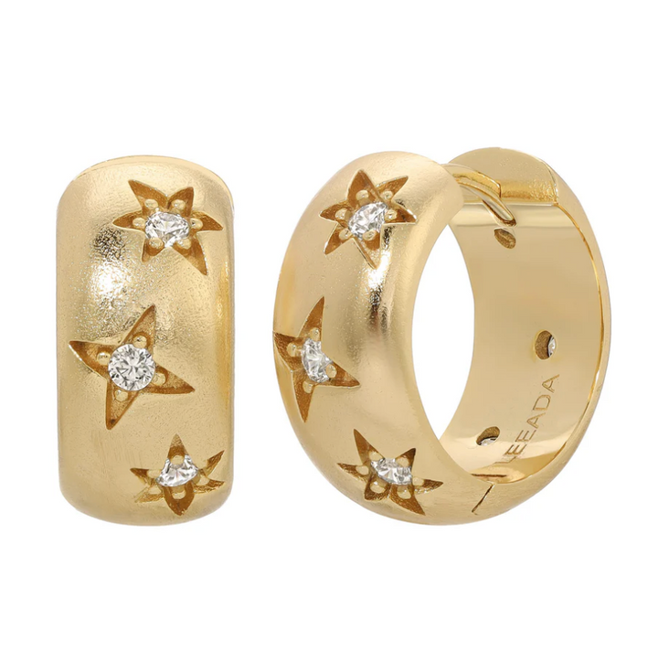 Earrings Thick Huggies Stars