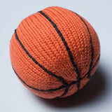 Knitted Basketball Rattle Toy