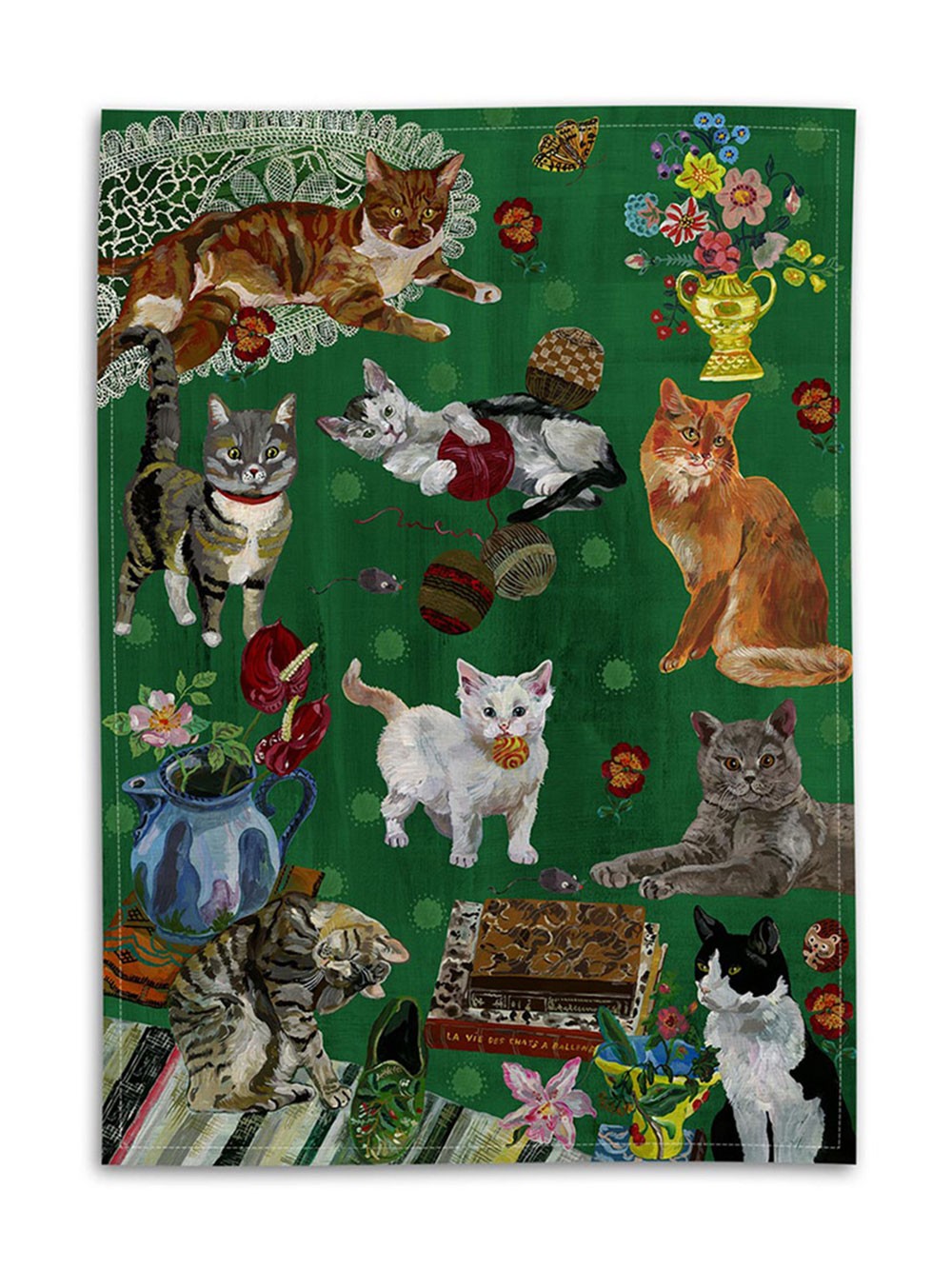 Tea Towel Les Chats