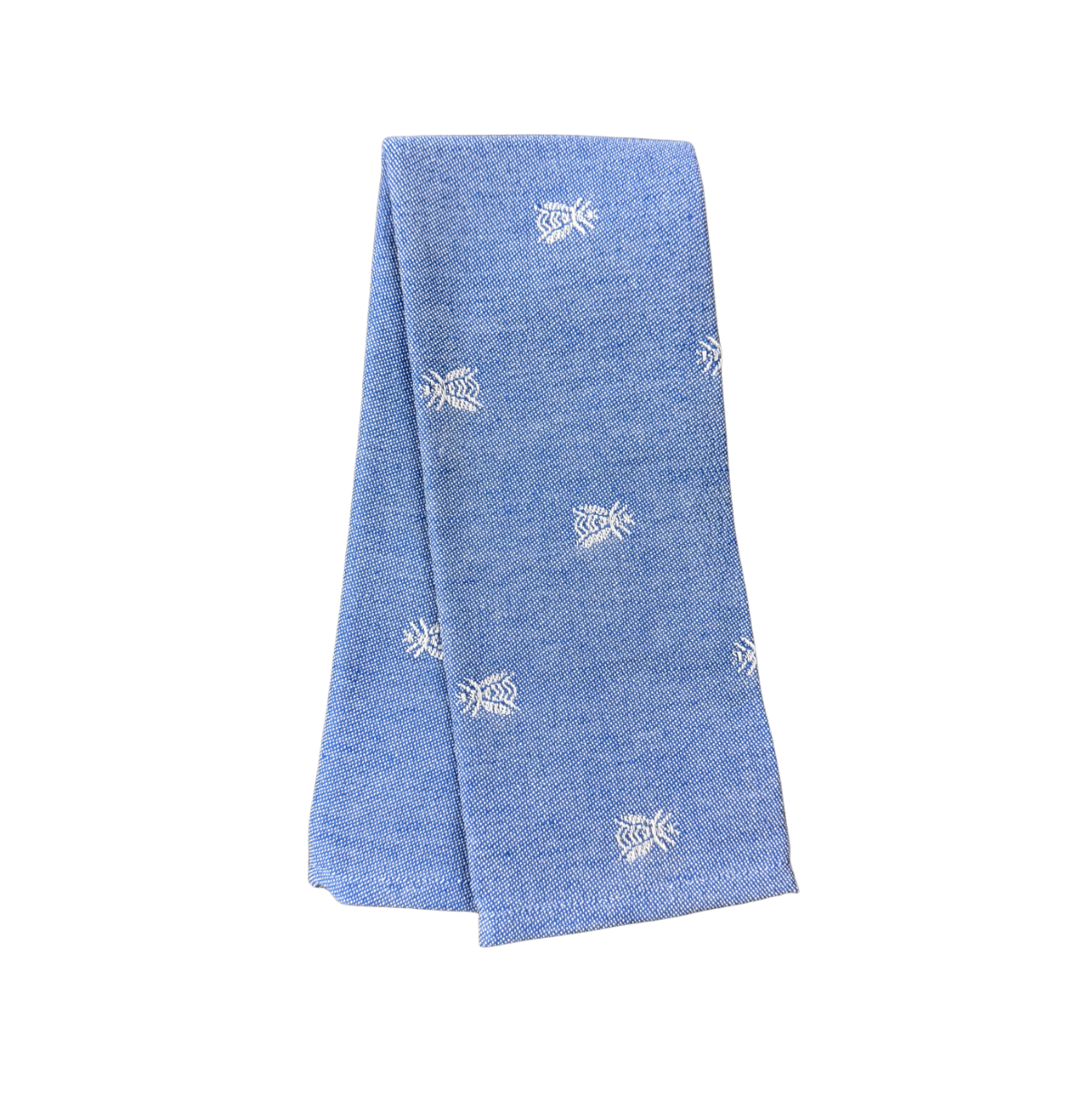 Embroidered Kitchen Towel Bee Navy
