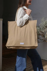 Sand Beige Canvas Tote