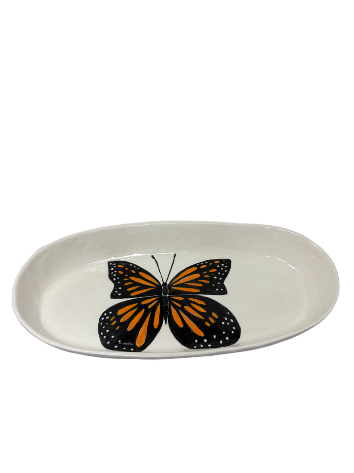 Large Oval Platter Butterfly 4