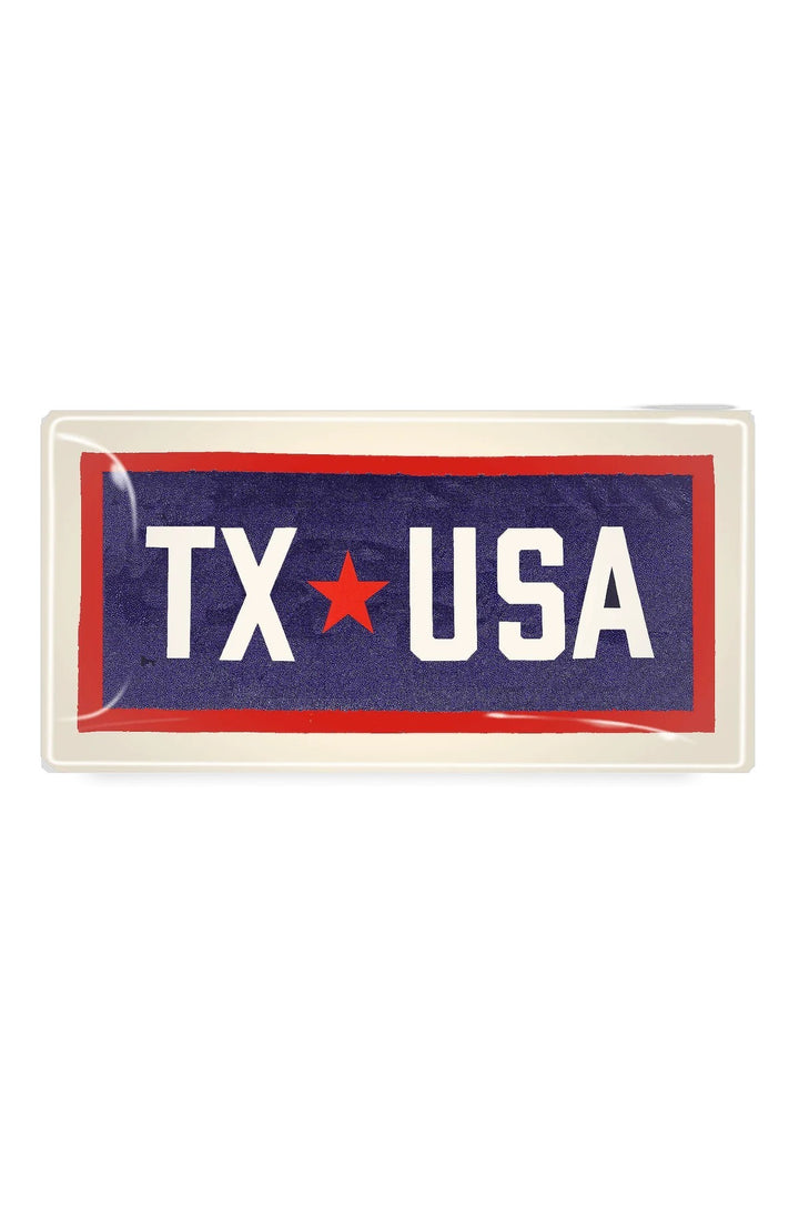 Decoupage Tray Texas Vintage Pennant