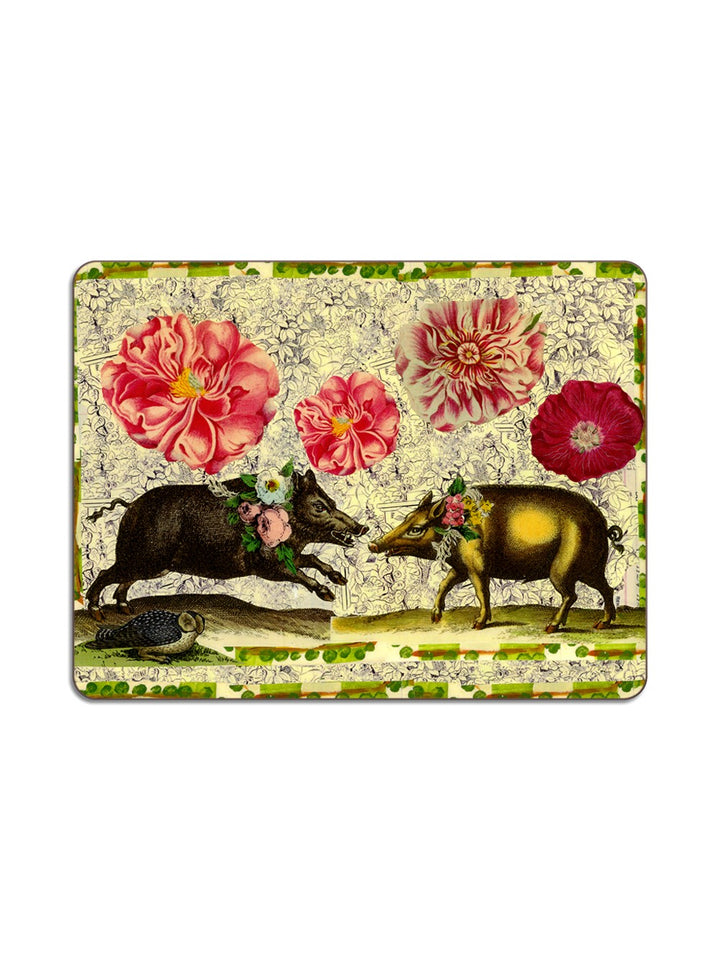 Placemat Set of 2 Two Boars