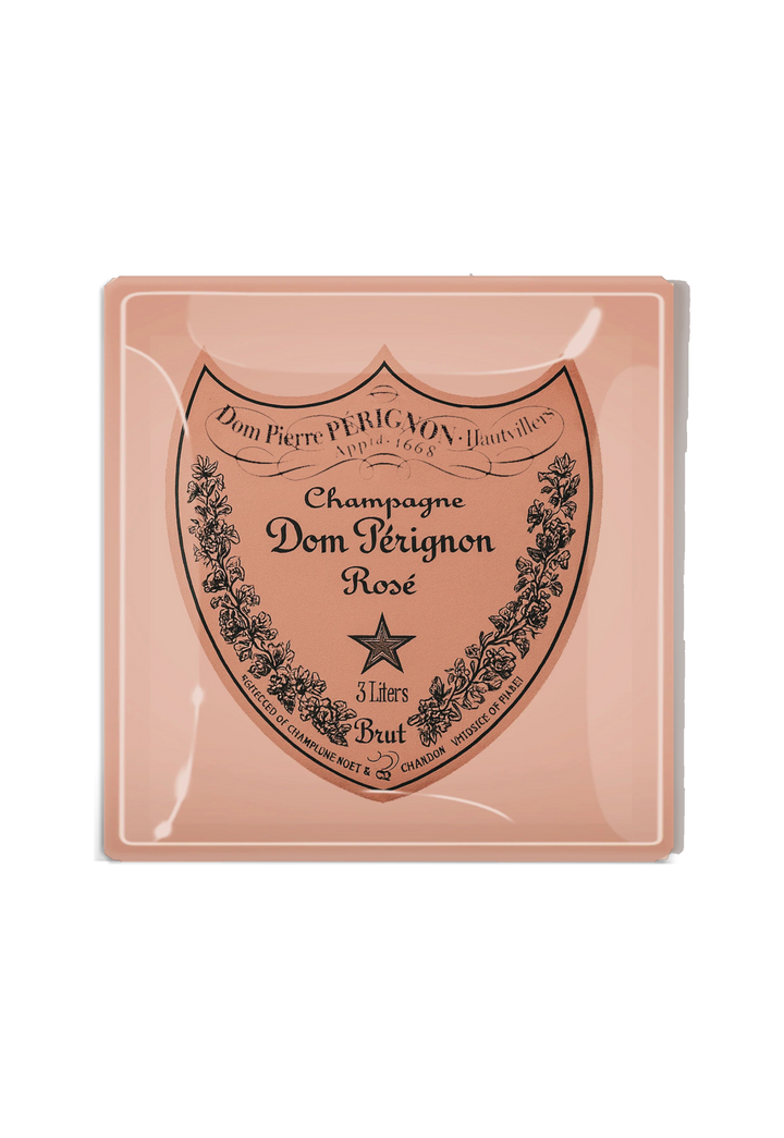 Decoupage Tray Vintage Dom Pérignon Rose