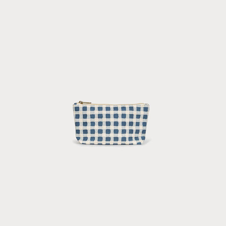 Small Pouch Indigo Gingham
