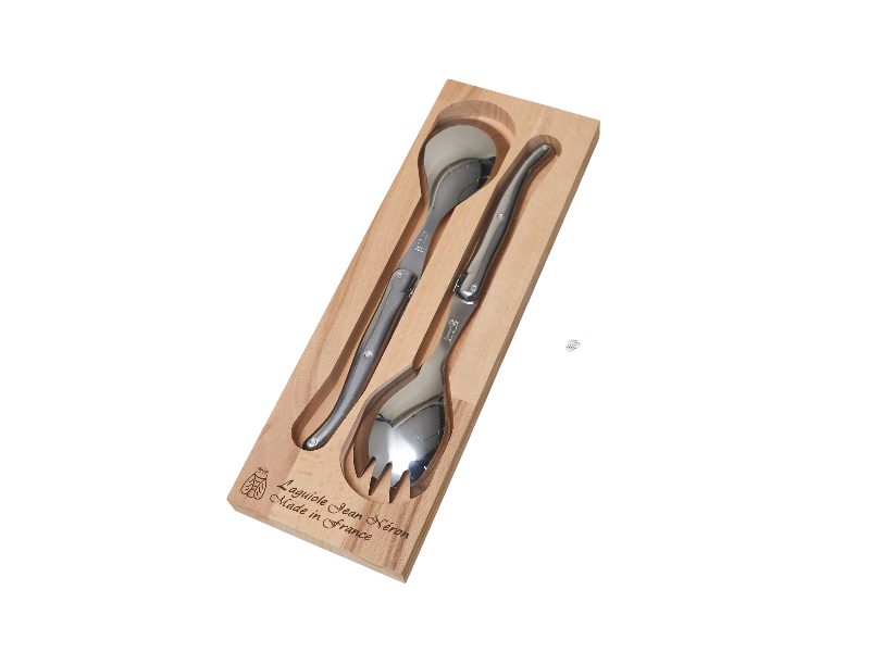 Laguiole Salad Set Stainless Steel Platine