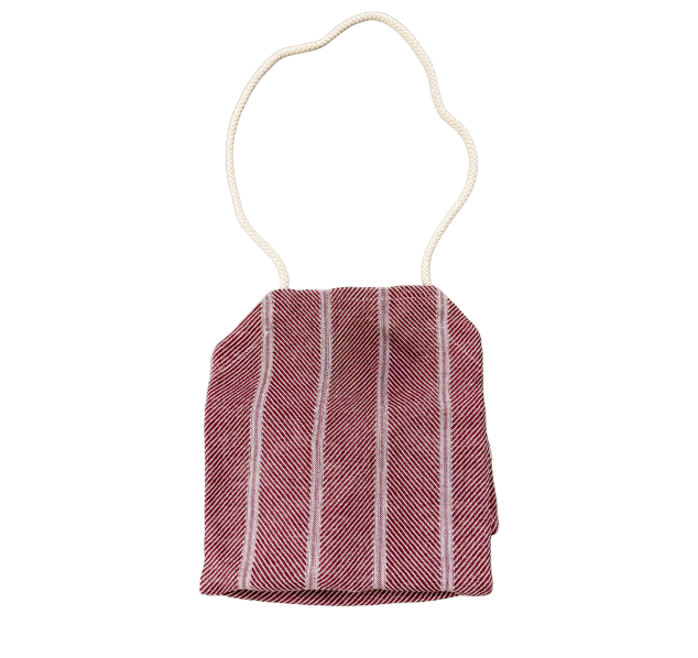 Embroidered Apron Twill Bordeaux