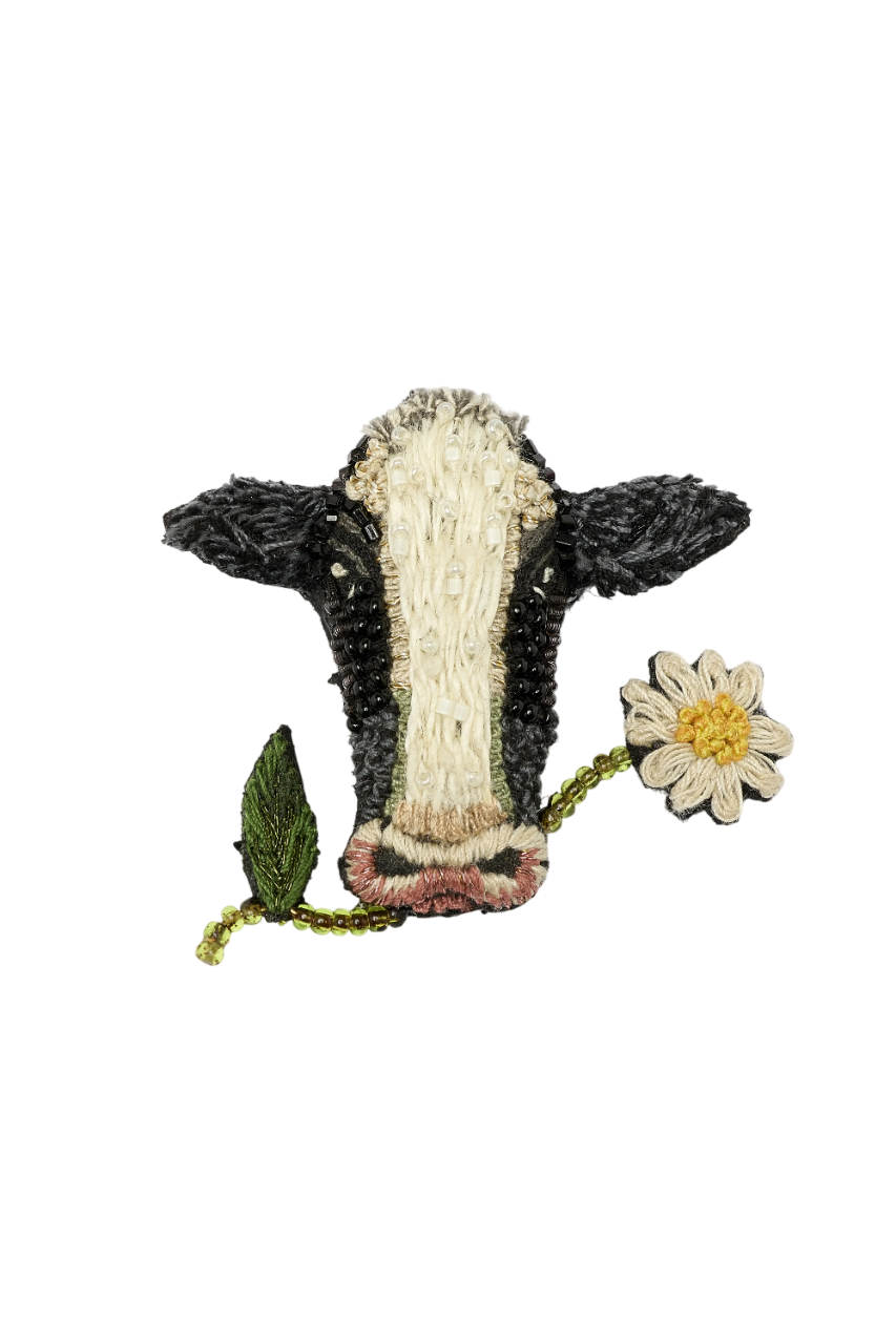 Brooch Happy Cow