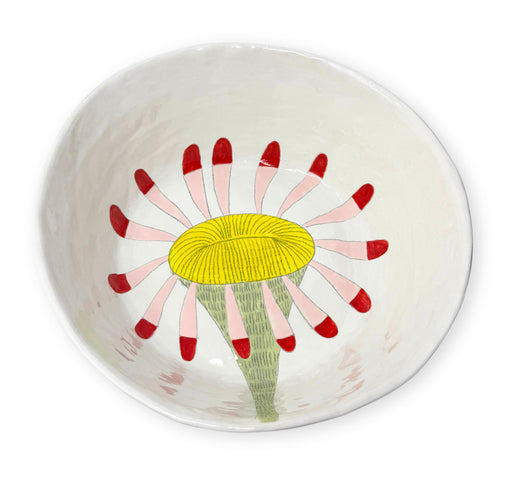 Bowl Large Pink Red Flower