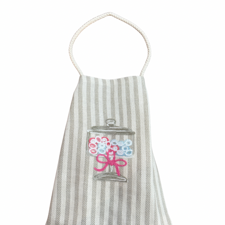 Embroidered Apron Candy Dish