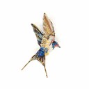 Brooch Blue Saw Wing