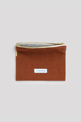 Small Pouch in Caramel Brown