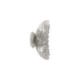 The Tiny Finch midi hair claw clip in grey shell Italian acetate with reinforced stainless steel hardware