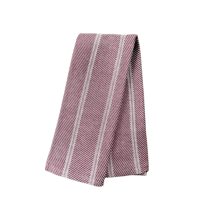 Embroidered Kitchen Towel Twill Bordeaux