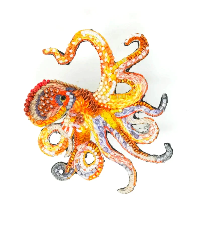 Brooch Giant Pacific Octopus