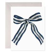 Big Navy Striped Bow Thank You Boxed Card Set