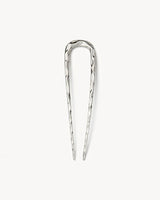 Midi Wavy French Hair Pin Silver