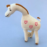Knitted Giraffe Love Rattle Toy