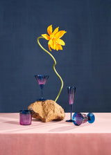 Prism Blue Champagne Flutes Set 4