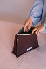 Toiletry Bag in Eggplant Purple