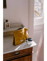 Toiletry Bag in Saffron Yellow