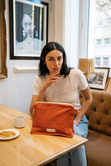 Toiletry Bag in Orange