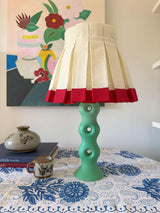 LAMPSHADE RED STRIPE 6"