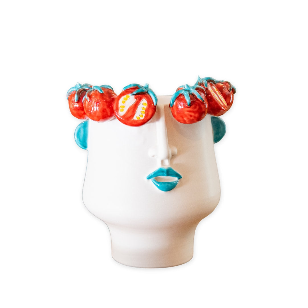 Face Vase Medium Tomatoes