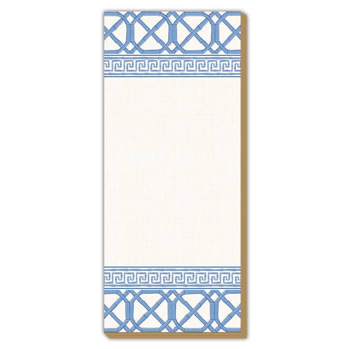 Sue Sartor Blue Caning Note Pad Long