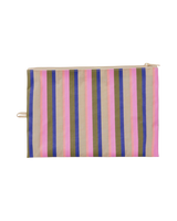 Flat Pouch Stripes in Green Stripe