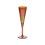 Prism Amber Champagne Flute Set 4