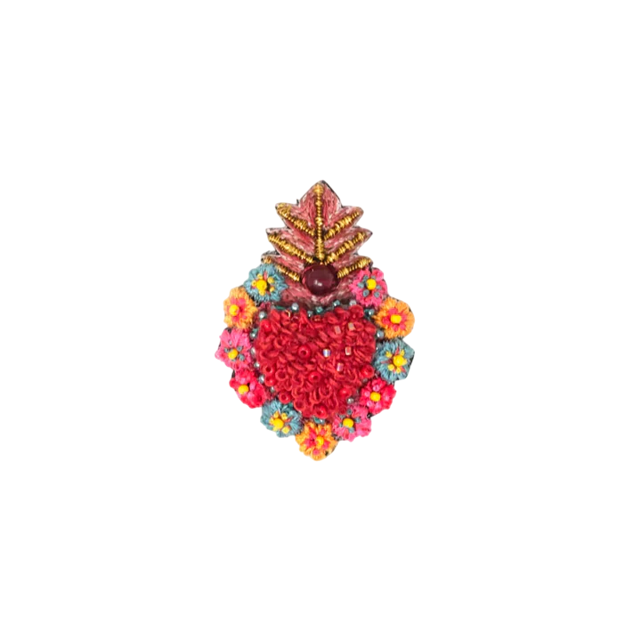 Brooch Blossom Heart